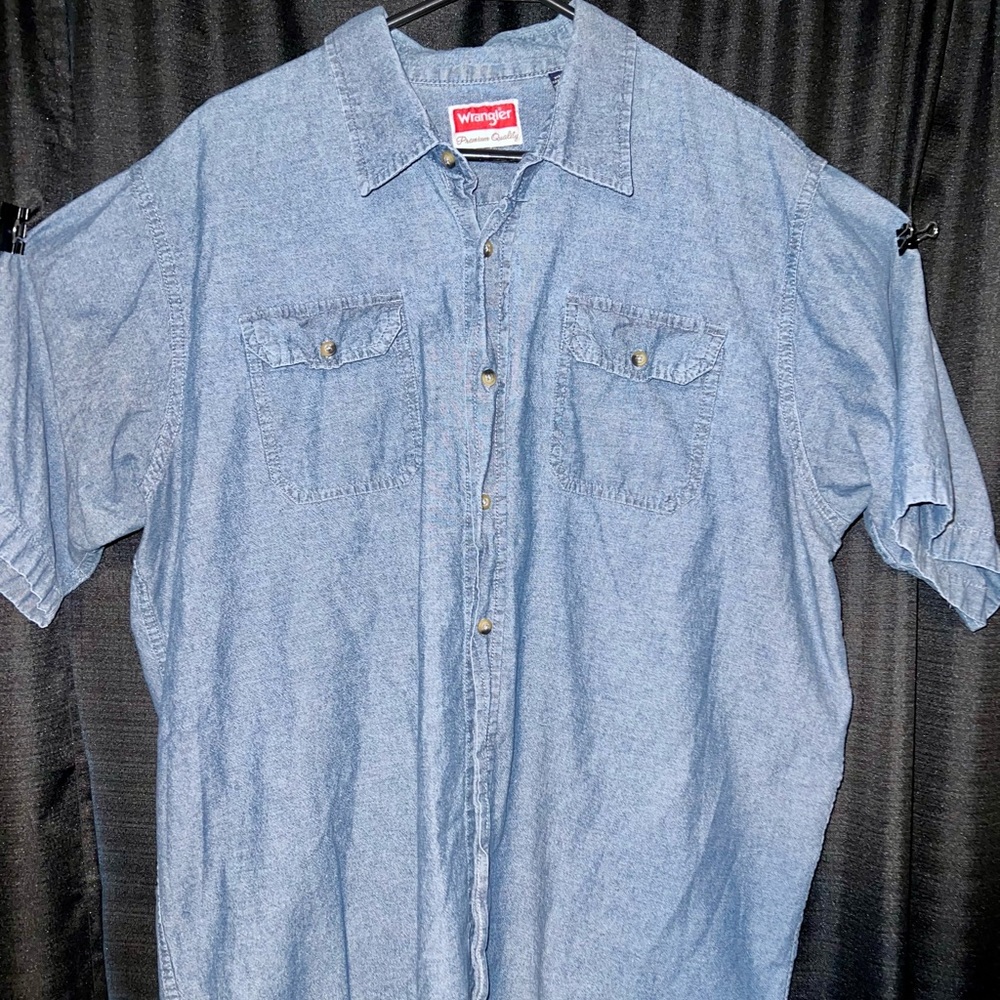 Wrangler, denim button up shirt, men’s 2XL